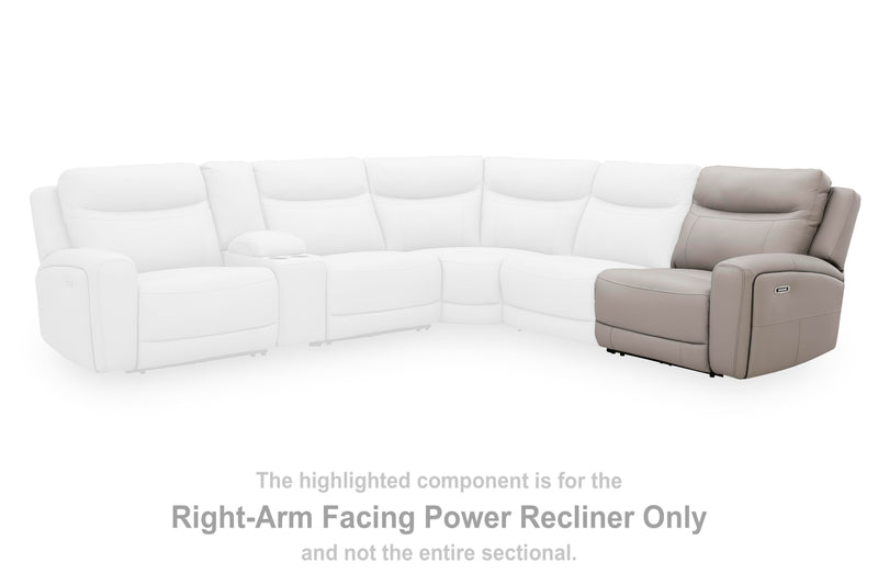 Gravier Gray Right-Arm Facing Power Recliner - U1330062