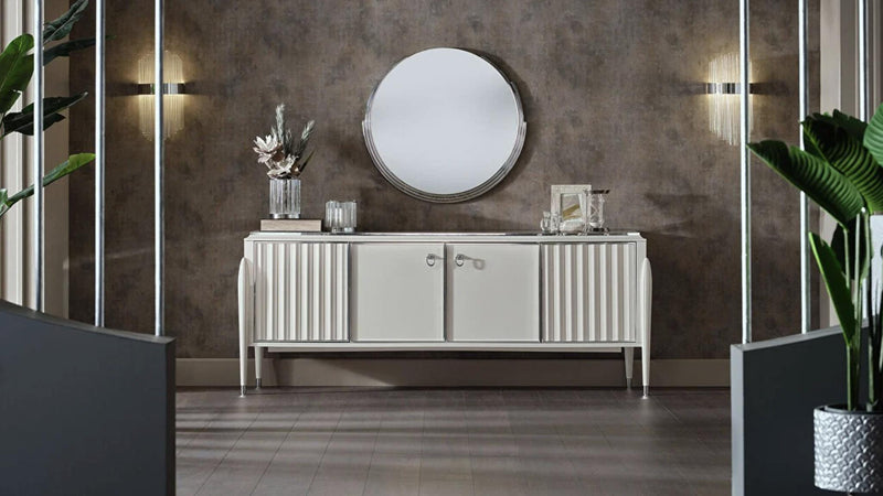 Gravita  Expandable Dining Table (Ivory) - 20-GRA-EXP DINING TABLE-IVORY