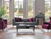 Gravita Love Seat (Deren Anthracite) 3 Pieces - Gate FurnitureLoveseat