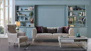 Gravita Love Seat (Deren Beige) /Ivory Legs - Gate FurnitureLoveseat