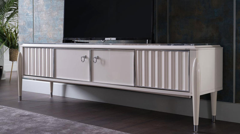 Gravita Tv Stand Ivory Leg - Gate FurnitureTV Stand