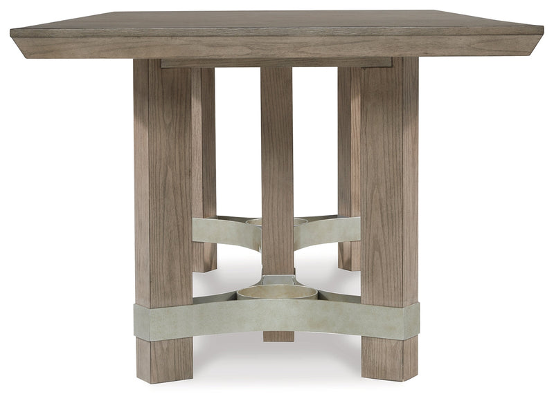 Gray Chrestner Dining Table and 8 Chairs with Storage - PKG013367