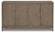 Gray Chrestner Dining Table and 8 Chairs with Storage - PKG013367