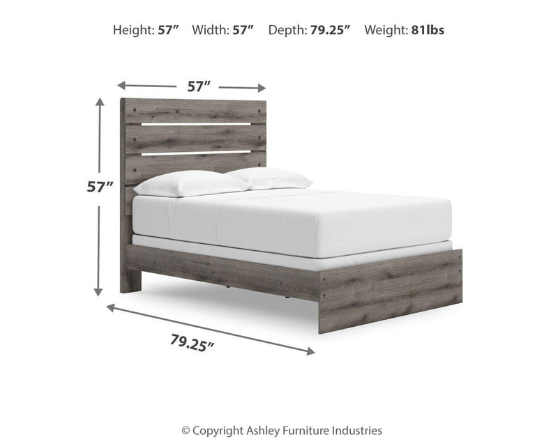 Graystorm Brown Gray Full Panel Bed - PCB2405B13