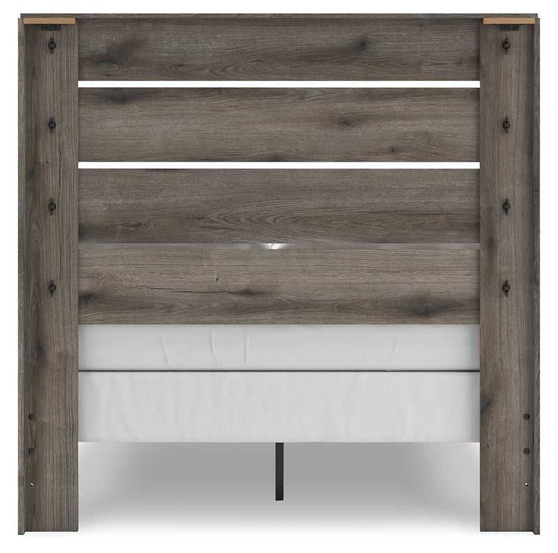 Graystorm Brown Gray Full Panel Bed - PCB2405B13