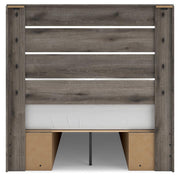 Graystorm Brown Gray Full Panel Bed with Storage - PCB2405B17