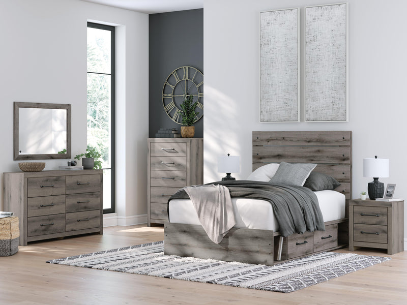 Graystorm Brown Gray Full Panel Storage Bed - PCB2405B16