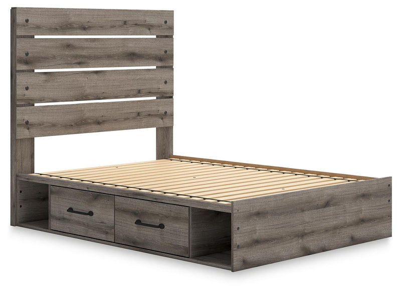 Graystorm Brown Gray Full Panel Storage Bed - PCB2405B16