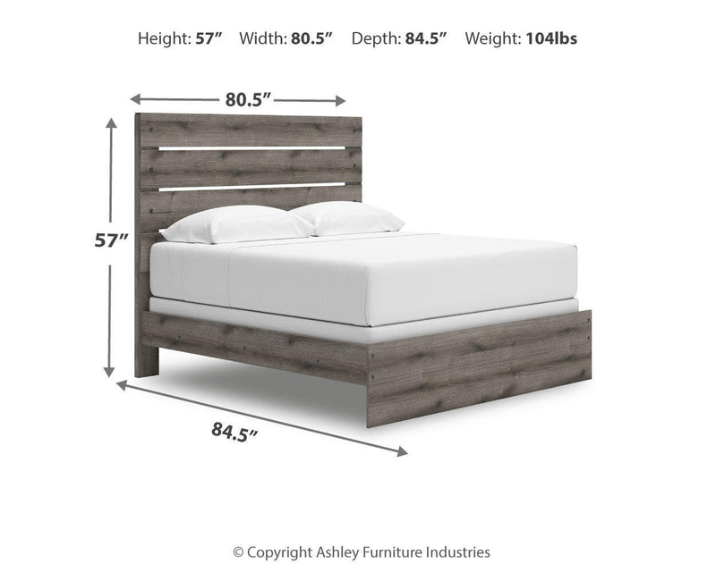Graystorm Brown Gray King Panel Bed - PCB2405B8