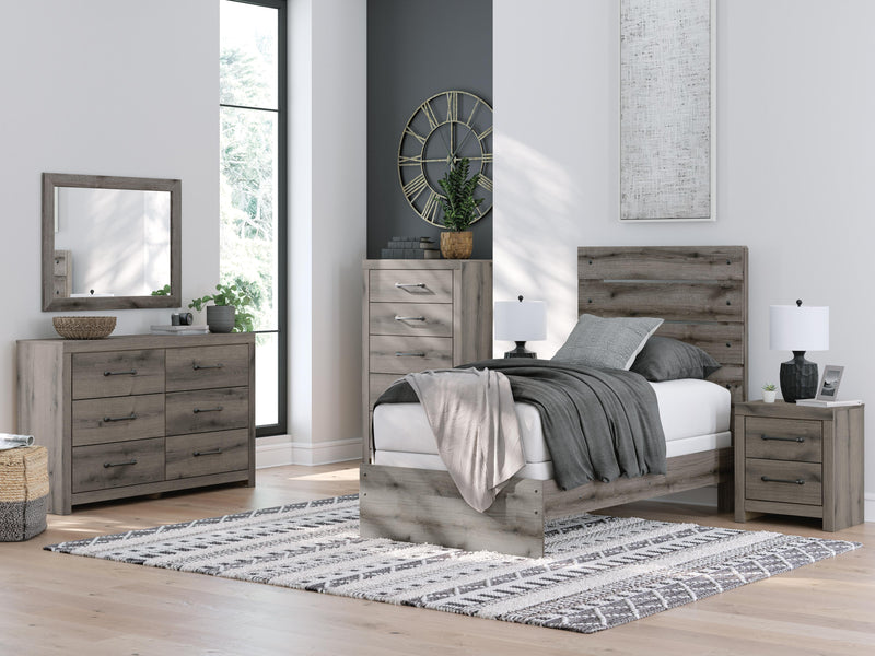 Graystorm Brown Gray Twin Panel Bed - PCB2405B12