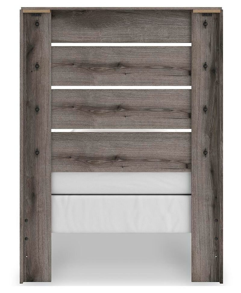 Graystorm Brown Gray Twin Panel Bed - PCB2405B12