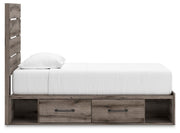 Graystorm Brown Gray Twin Panel Bed with Storage - PCB2405B19
