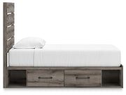 Graystorm Brown Gray Twin Panel Storage Bed - PCB2405B18