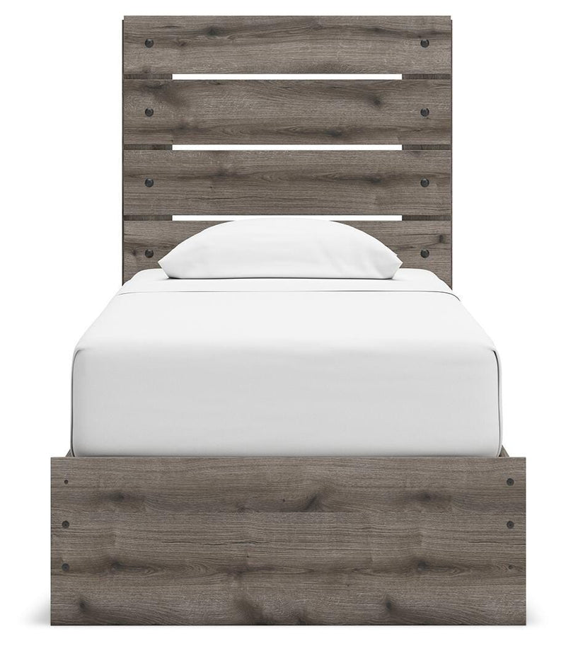 Graystorm Brown Gray Twin Panel Storage Bed - PCB2405B18