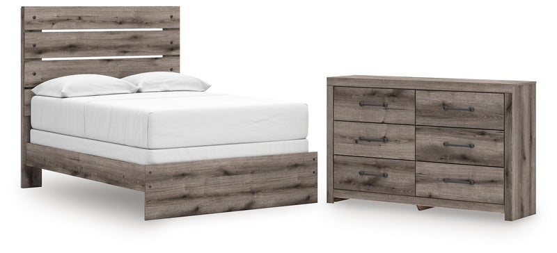 Graystorm Full Panel Bed and Dresser in Brown Gray - PKG021346