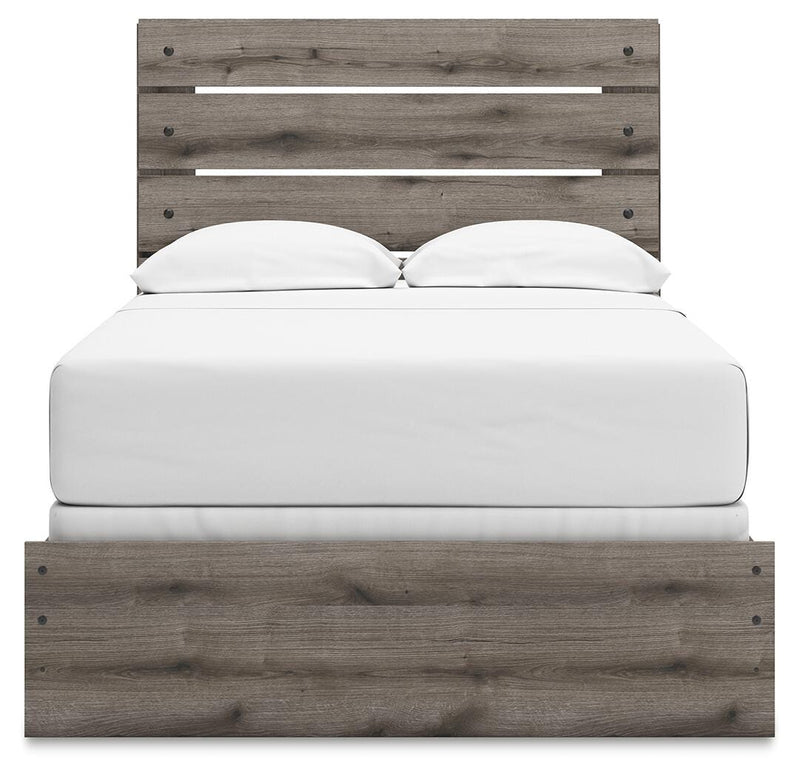 Graystorm Full Panel Bed, Dresser and Mirror in Brown Gray - PKG021340