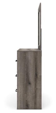 Graystorm Full Panel Bed, Dresser and Mirror in Brown Gray - PKG021340