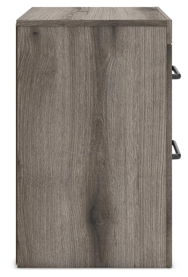 Graystorm Full Panel Bed, Dresser and Nightstand in Brown Gray - PKG021347