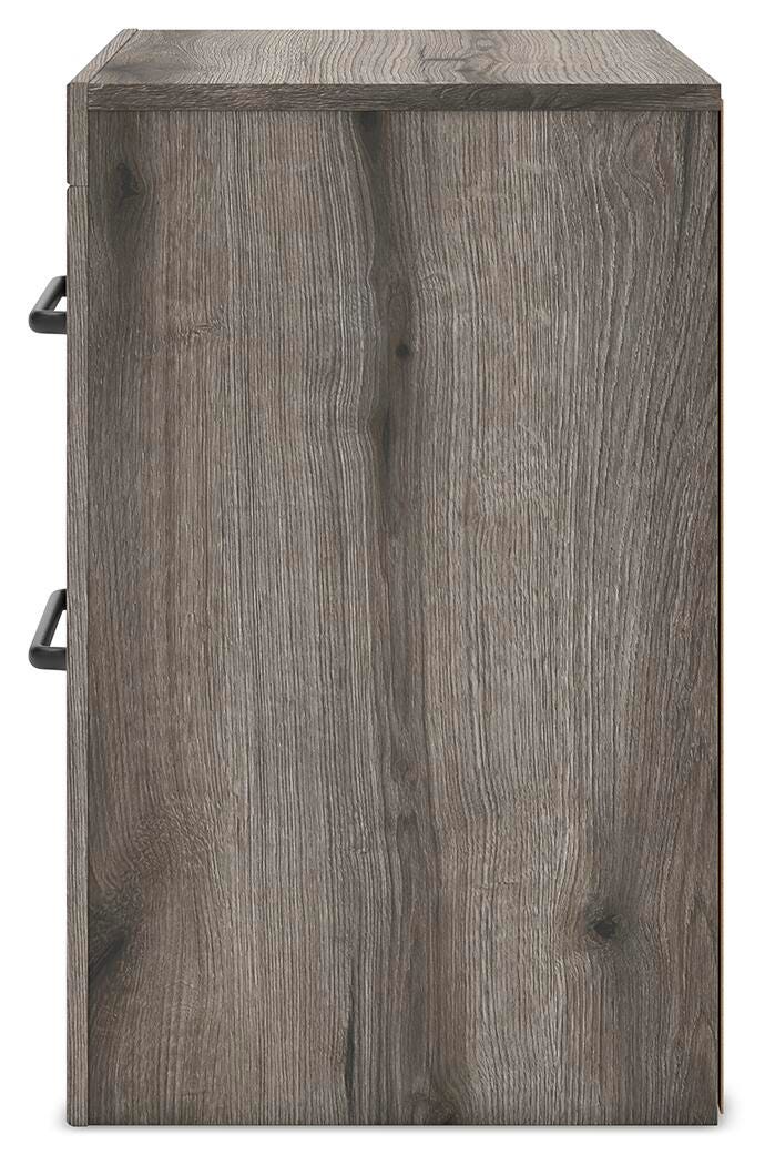 Graystorm Full Panel Bed, Dresser and Nightstand in Brown Gray - PKG021347