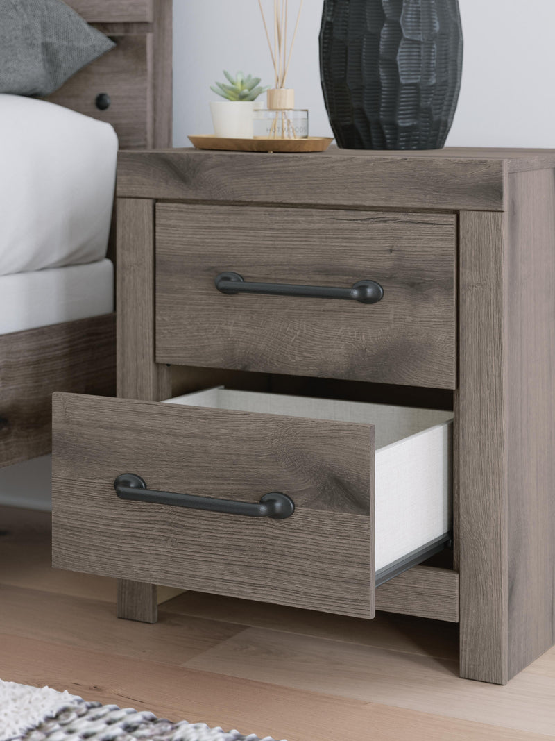 Graystorm Full Panel Bed, Dresser and Nightstand in Brown Gray - PKG021347