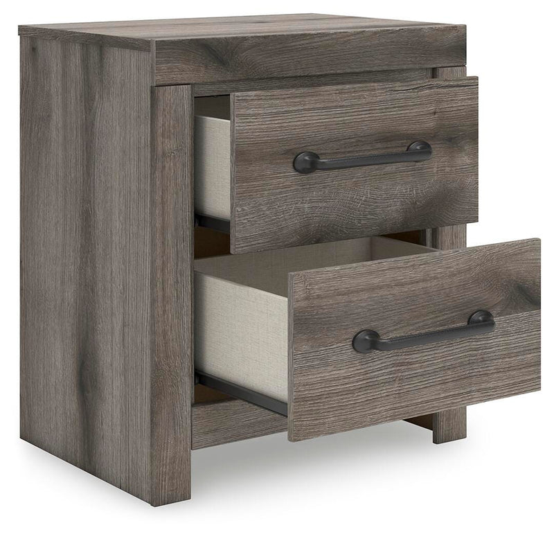 Graystorm Full Panel Bed, Dresser, Mirror and 2 Nightstands in Brown Gray - PKG021341
