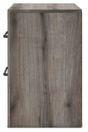 Graystorm Full Panel Bed, Dresser, Mirror and 2 Nightstands in Brown Gray - PKG021341