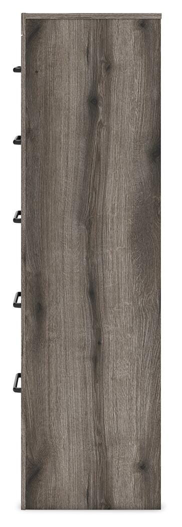 Graystorm Full Panel Bed, Dresser, Mirror and Chest in Brown Gray - PKG021344