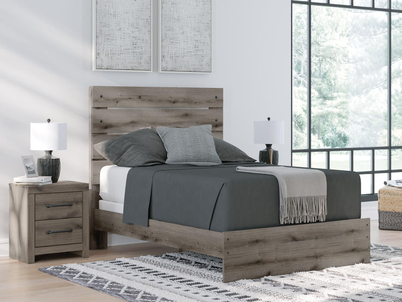 Graystorm Full Panel Bed, Dresser, Mirror and Chest in Brown Gray - PKG021344