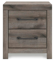 Graystorm Full Panel Bed, Dresser, Mirror and Nightstand in Brown Gray - PKG021343