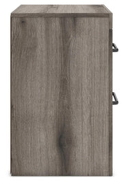 Graystorm Full Panel Bed, Dresser, Mirror and Nightstand in Brown Gray - PKG021343