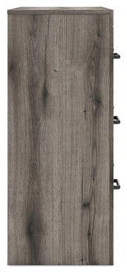 Graystorm Full Panel Bed with Storage and Dresser in Brown Gray - PKG021393