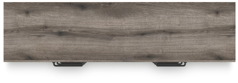 Graystorm Full Panel Bed with Storage and Dresser in Brown Gray - PKG021393