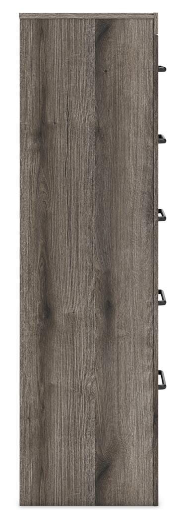 Graystorm Full Panel Bed with Storage, Dresser, Mirror and Chest in Brown Gray - PKG021391