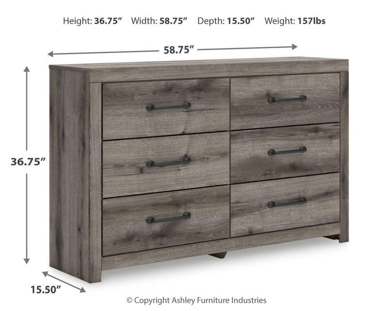Graystorm Full Panel Storage Bed and Dresser in Brown Gray - PKG021377