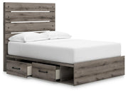 Graystorm Full Panel Storage Bed and Dresser in Brown Gray - PKG021377