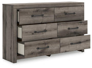 Graystorm Full Panel Storage Bed and Dresser in Brown Gray - PKG021377