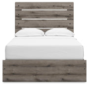 Graystorm Full Panel Storage Bed, Dresser and Mirror in Brown Gray - PKG021371