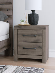Graystorm Full Panel Storage Bed, Dresser and Nightstand in Brown Gray - PKG021378