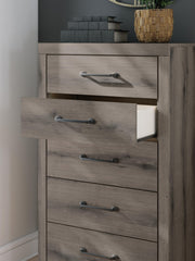 Graystorm Full Panel Storage Bed, Dresser, Mirror and Chest in Brown Gray - PKG021375