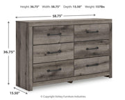 Graystorm King Panel Bed and Dresser in Brown Gray - PKG021361