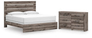 Graystorm King Panel Bed and Dresser in Brown Gray - PKG021361