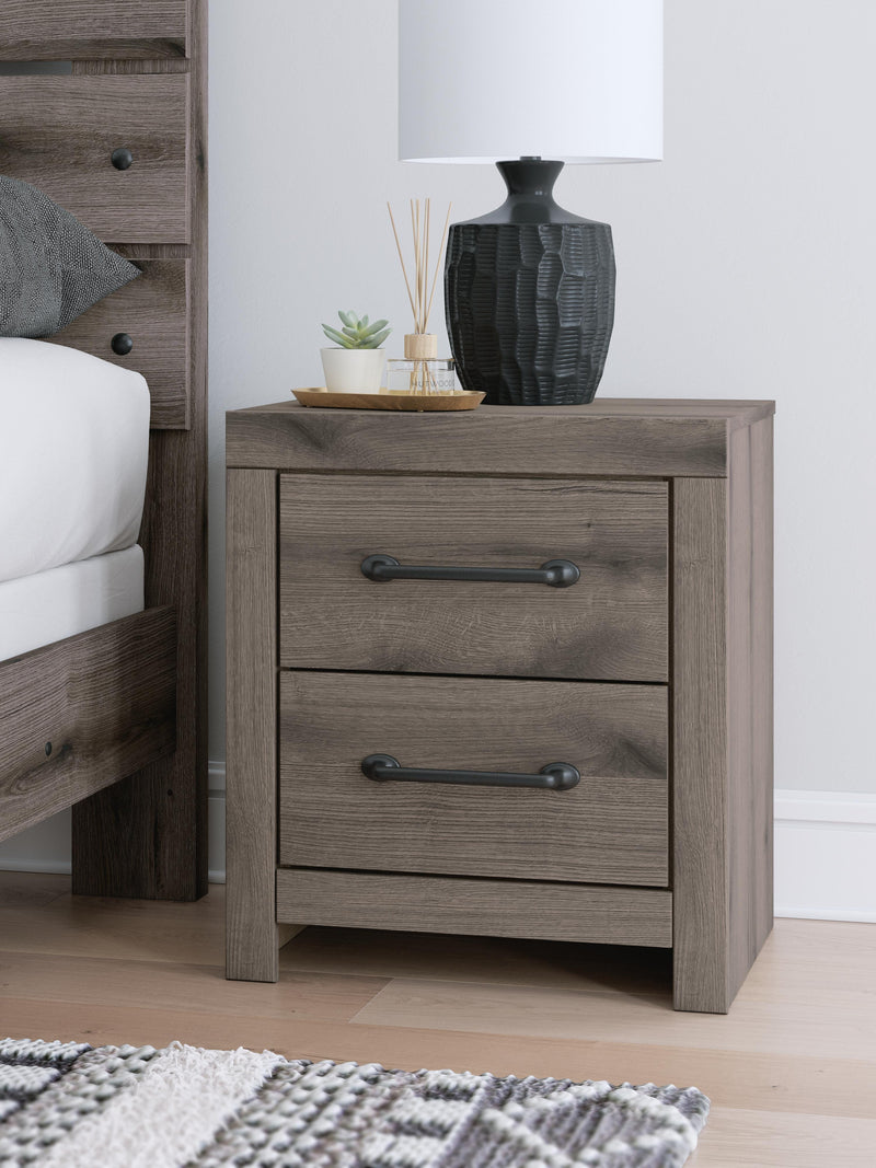 Graystorm King Panel Bed, Dresser and Mirror in Brown Gray - PKG021355