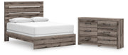 Graystorm Queen Panel Bed and Dresser in Brown Gray - PKG021353