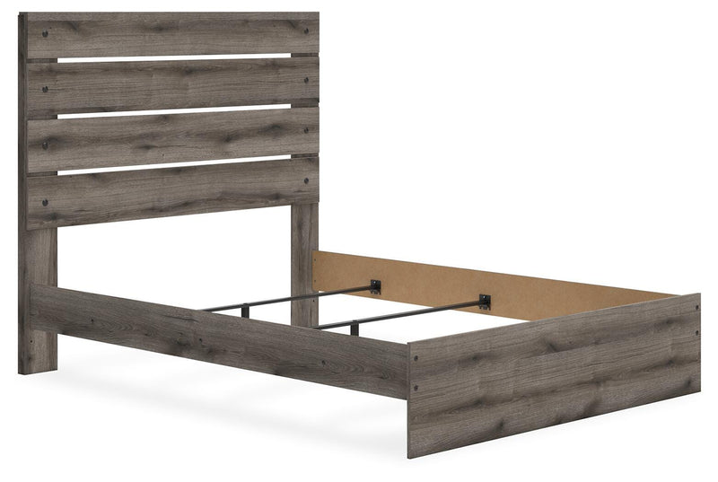 Graystorm Queen Panel Bed, Dresser and Mirror in Brown Gray - PKG021267