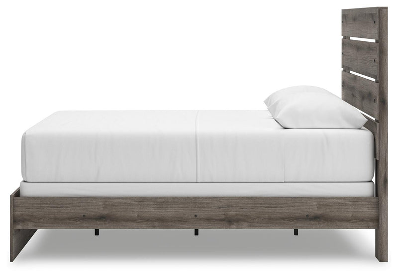 Graystorm Queen Panel Bed, Dresser and Mirror in Brown Gray - PKG021267
