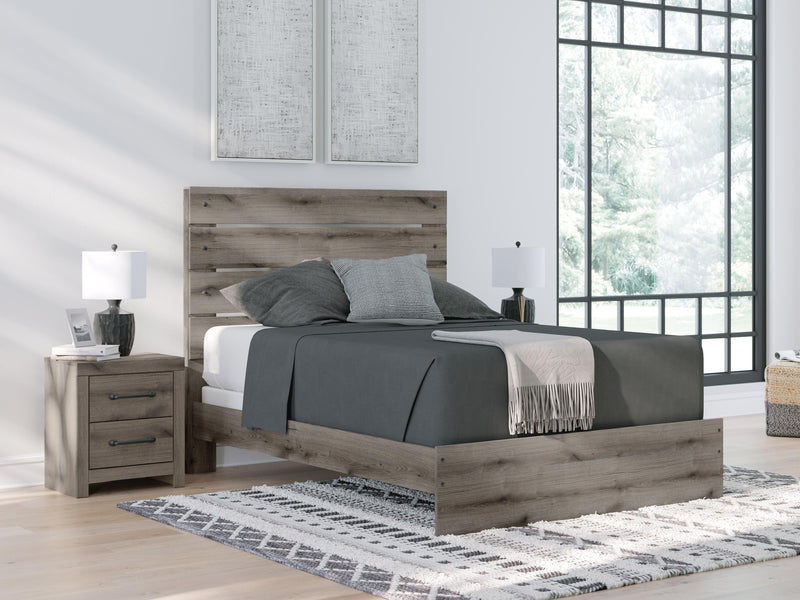 Graystorm Queen Panel Bed, Dresser and Mirror in Brown Gray - PKG021267