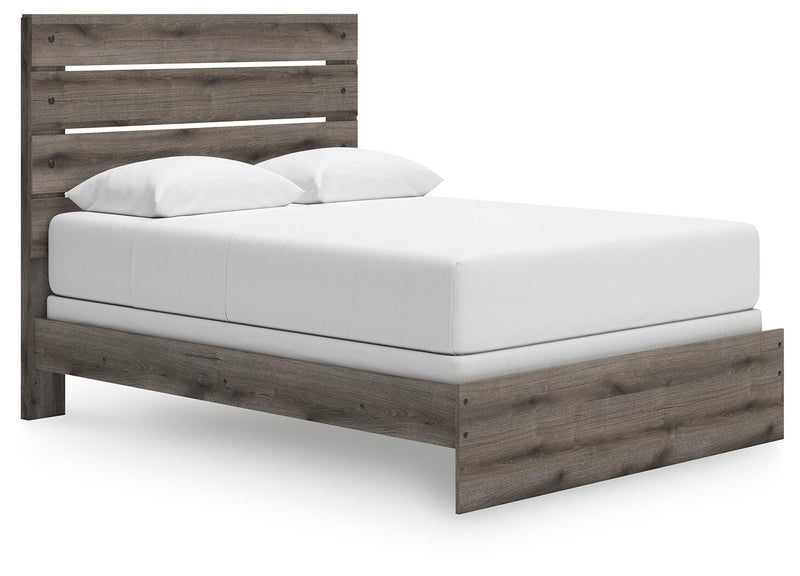 Graystorm Queen Panel Bed, Dresser and Nightstand in Brown Gray - PKG021354