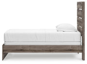 Graystorm Twin Panel Bed and Dresser in Brown Gray - PKG021338