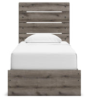 Graystorm Twin Panel Storage Bed, Dresser, Mirror and Chest in Brown Gray - PKG021367