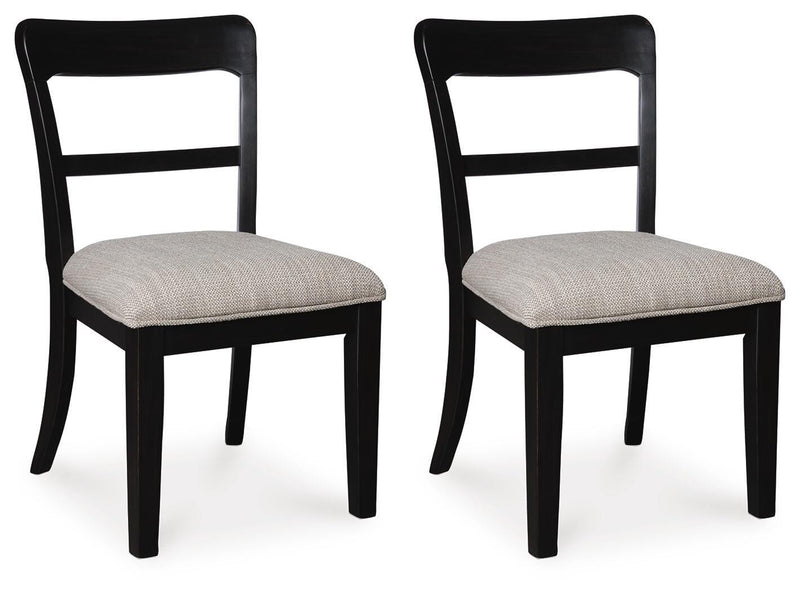 Greddinton Black Dining Chair, Set of 2 - PCD824-01
